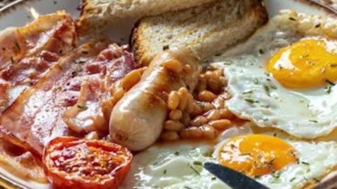 The Full English Breakfast | Full English Fry-Up | United Kingdom Breakfast Dish