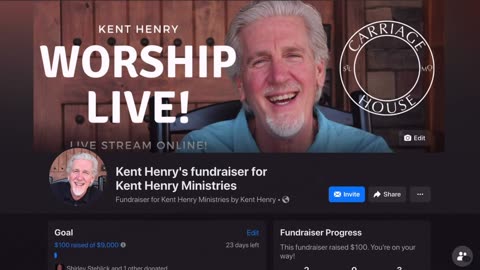 KENT HENRY | 12-4-23 JOHN 1:14 WE SAW HIS GLORY LIVE | CARRIAGE HOUSE WORSHIP