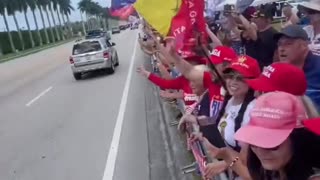 President Trump Outside Mar a Lago!