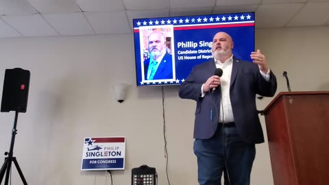 Philip Singleton speaks to the Fayette County Republican Party March 2, 2024