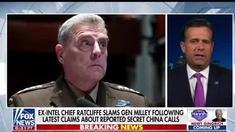 Intel chief Radcliffe SLAMS General Milley on Hannity