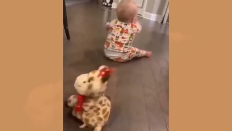 Cute Baby Dancing with Toy