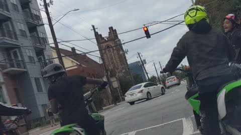 Marauding motorcycles in downtown Atlanta