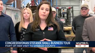 Elise visits Otsego on a small business tour. 02.23.22.