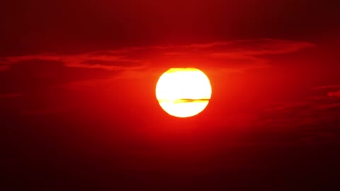 Red Sky Rising Sun Time Lapse 1080p #nature #sky #redsky #morning