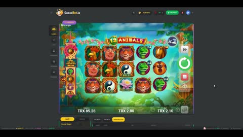 Goose Bet - Playing 12 Animals Slots Machine Using Tron Coin