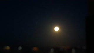 Beautiful moon view at Dawn time
