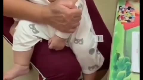 Cute baby funny medicine video