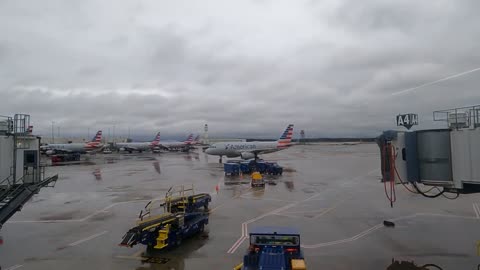 Time lapse at a major airport