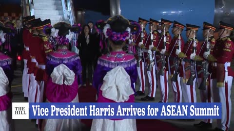WATCH: Kamala HARRIS Arrives For Southeast Asian SUMMIT Amid China's 'False Maritime Claims'