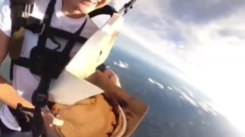 Have you ever eaten cake while skydiving hahahahahaha