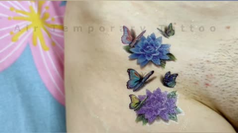 Temporary tattoo butterflies How to make a temporary tattoo Video