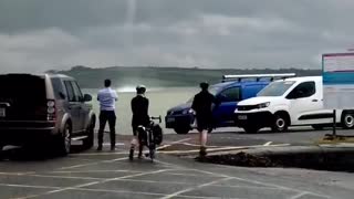 Waterspout Spotted While Waiting for Ferry