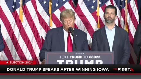 Donald Trump's Entire Victory Speech After Iowa Caucus Win