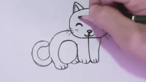 Words Cat Turns Into a Cartoon Cat