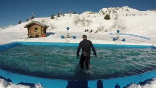 Epic Snowboard Water Slide Crash