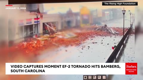 WATCH- Camera Footage Captures Moment Violent EF-2 Tornado Hits Bamberg, South Carolina