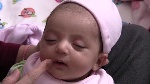 A beautiful baby Riya with cute facial expression
