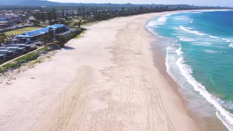 Beautiful view from beach with small waves