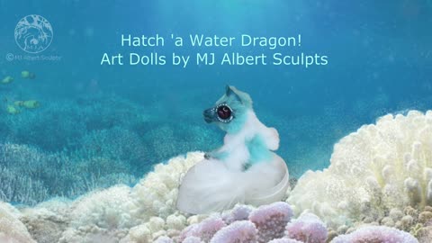Water Dragon Mini Poseable Art Doll - Handmade by MJ Albert Sculpts