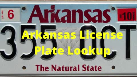 Arkansas License Plate Lookup