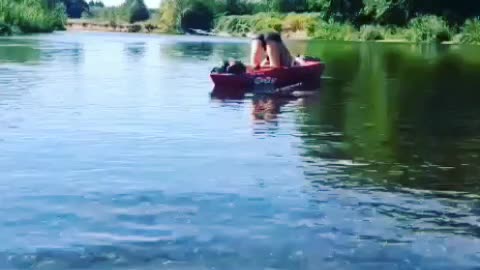 Head stands in a kayak