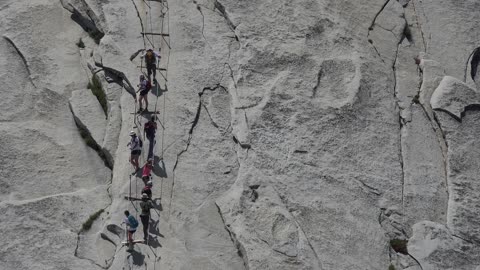 Hiking Half Dome, Yosemite National Park, USA