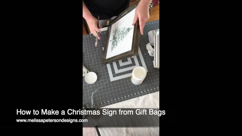 How to Make a Christmas Sign from Gift Bags