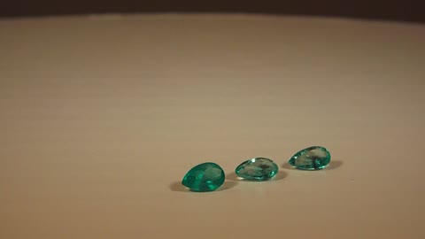 Colombian Emeralds .75 points, 8x5mm Pears...