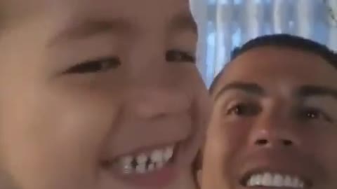 Cristiano Ronaldo enjoying some playtime with Son