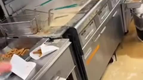 Burger King fryer blew up