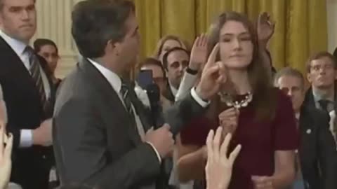 Jim Acosta "Karate Chop" On White House Intern