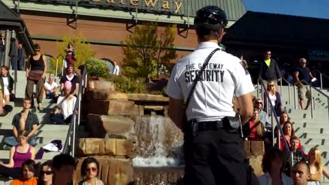 Mall Cops Confront Gateway Mall SLC Flash Mob Meditation October 22 2011