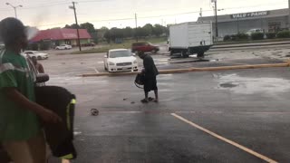 Men with a Machete Tussle in Texas