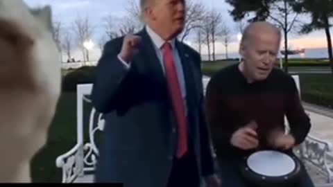 Tik Tok - Trump dancing Biden playing bongos