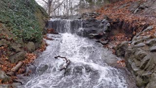Peaceful Waterfall in Linear Park
