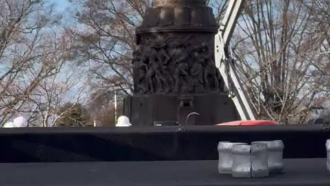 The Confederate Memorial in Arlington Cemetery is getting dismantled today