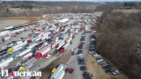 Drone Footage From Hagerstown, Maryland Showcases Just a Fraction of the People's Convoy 🇺🇸