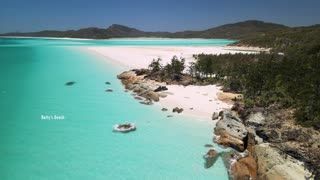 Whitehaven Beach, Hill Inlet, Queensland Australia, Drone Footage