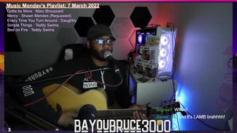 Bed on Fire : Teddy Swims (BayouBruce3000 Acoustic Cover)