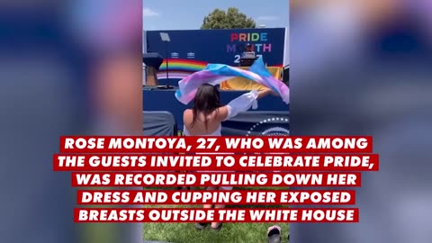 דוגמנית טרנסג'נדרית חושפת חזה במצעד הגאווה בבית הלבן העולם השתגע