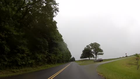 Riding the Blue Ridge Parkway North from Blowing Rock, NC