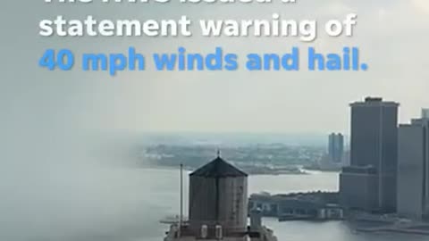 Timelapse video shows wall of rain hitting New York City _ USA TODAY #Shorts (2)