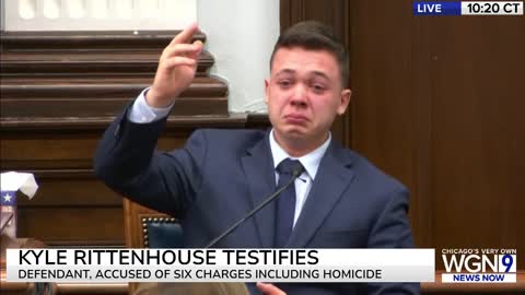 Kyle Rittenhouse breaks down on the stand as he describes the events of the Kenosha protests