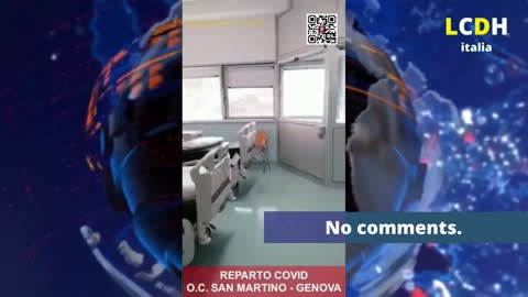 Il reparto Covid dell'ospedale San-Martino di Genova Gennaio 2022