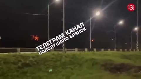 Ukrainian drones attacked the Sentrneftprodukt oil base in the Smolensk region of Russia at night
