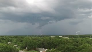 Lightning Storm Captured By Drone