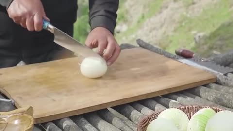 The World-Famous Doner Recipe! Cooking Meat on Fire in the Mountains