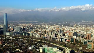 Santiago city view from San Cristobal hill