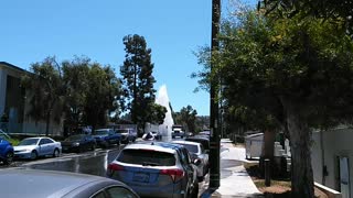 Ruptured Fire Hydrant Turns Street into River